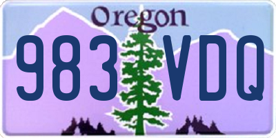 OR license plate 983VDQ