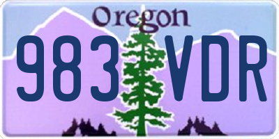 OR license plate 983VDR