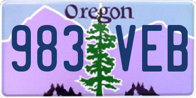 OR license plate 983VEB