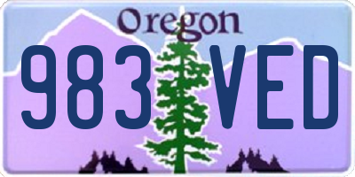 OR license plate 983VED
