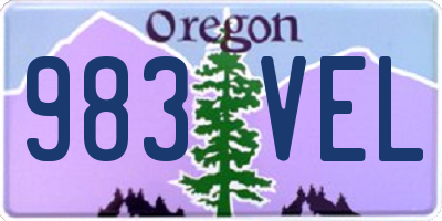 OR license plate 983VEL