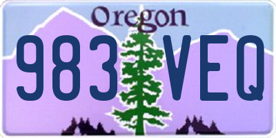 OR license plate 983VEQ