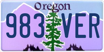 OR license plate 983VER
