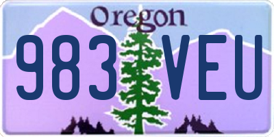 OR license plate 983VEU
