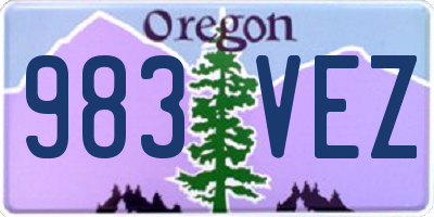 OR license plate 983VEZ