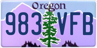 OR license plate 983VFB