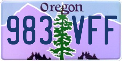 OR license plate 983VFF
