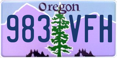OR license plate 983VFH