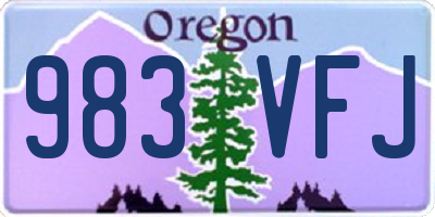 OR license plate 983VFJ