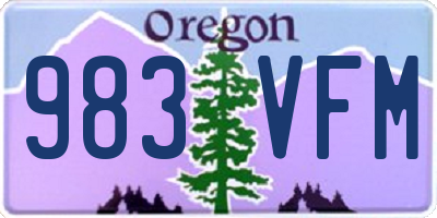 OR license plate 983VFM