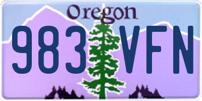 OR license plate 983VFN