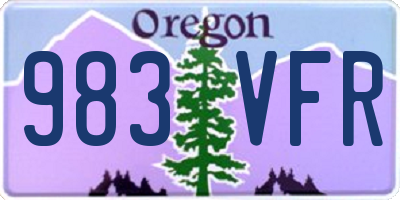 OR license plate 983VFR