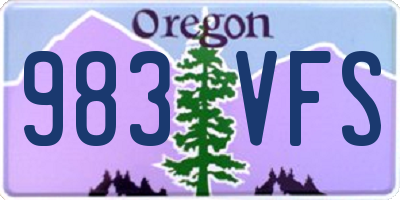 OR license plate 983VFS