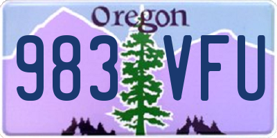 OR license plate 983VFU