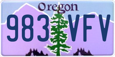 OR license plate 983VFV