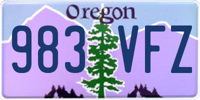 OR license plate 983VFZ
