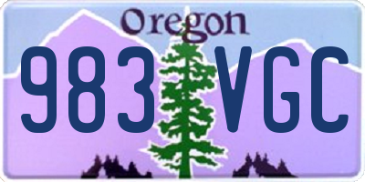 OR license plate 983VGC