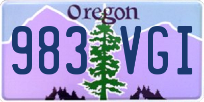 OR license plate 983VGI