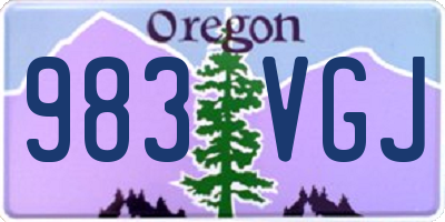 OR license plate 983VGJ