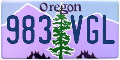 OR license plate 983VGL