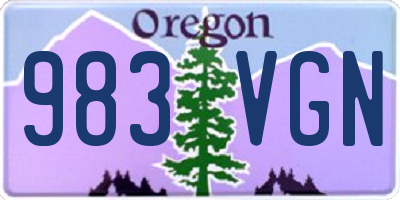 OR license plate 983VGN