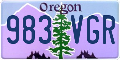 OR license plate 983VGR