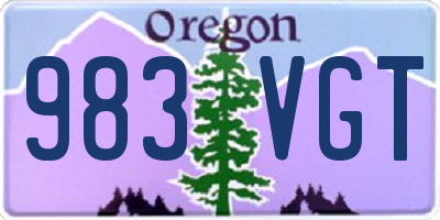 OR license plate 983VGT