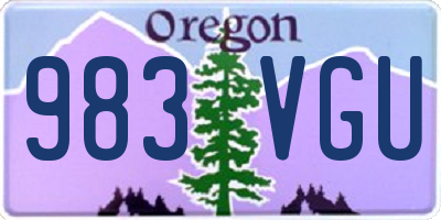OR license plate 983VGU