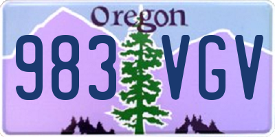 OR license plate 983VGV