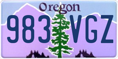 OR license plate 983VGZ