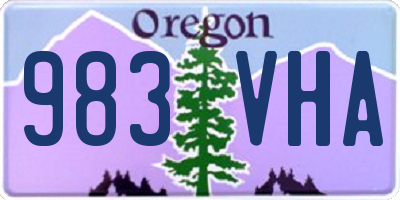 OR license plate 983VHA
