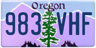 OR license plate 983VHF
