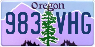 OR license plate 983VHG