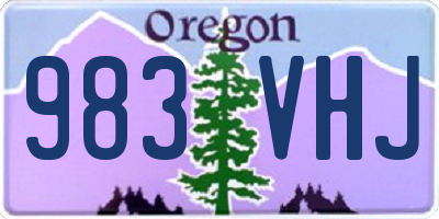 OR license plate 983VHJ