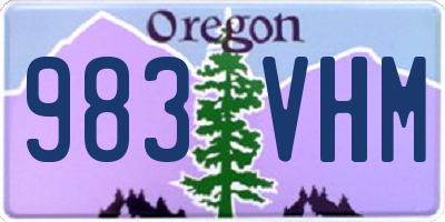 OR license plate 983VHM