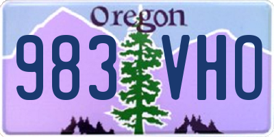 OR license plate 983VHO
