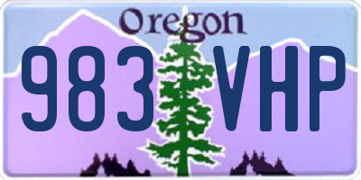 OR license plate 983VHP