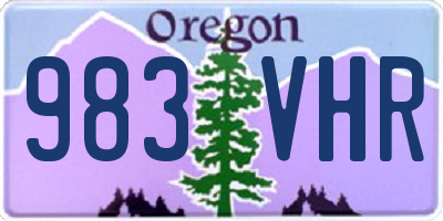 OR license plate 983VHR