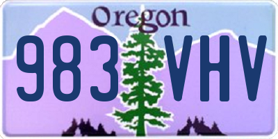 OR license plate 983VHV