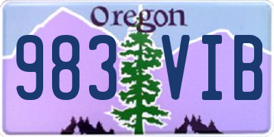 OR license plate 983VIB