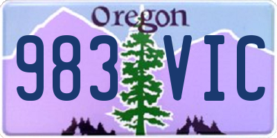 OR license plate 983VIC