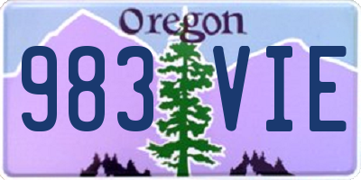 OR license plate 983VIE