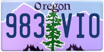 OR license plate 983VIO