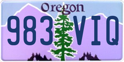 OR license plate 983VIQ