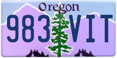 OR license plate 983VIT