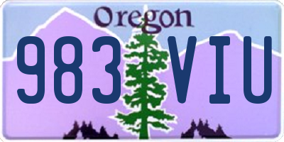 OR license plate 983VIU
