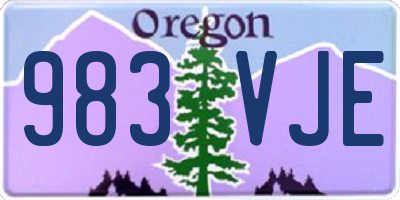 OR license plate 983VJE