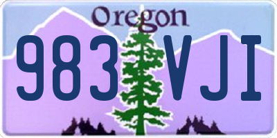 OR license plate 983VJI