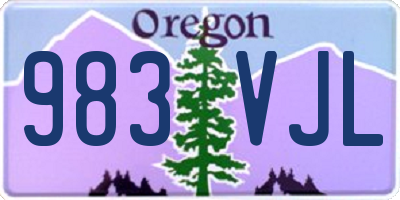 OR license plate 983VJL