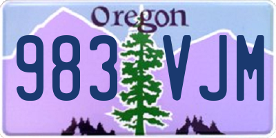 OR license plate 983VJM